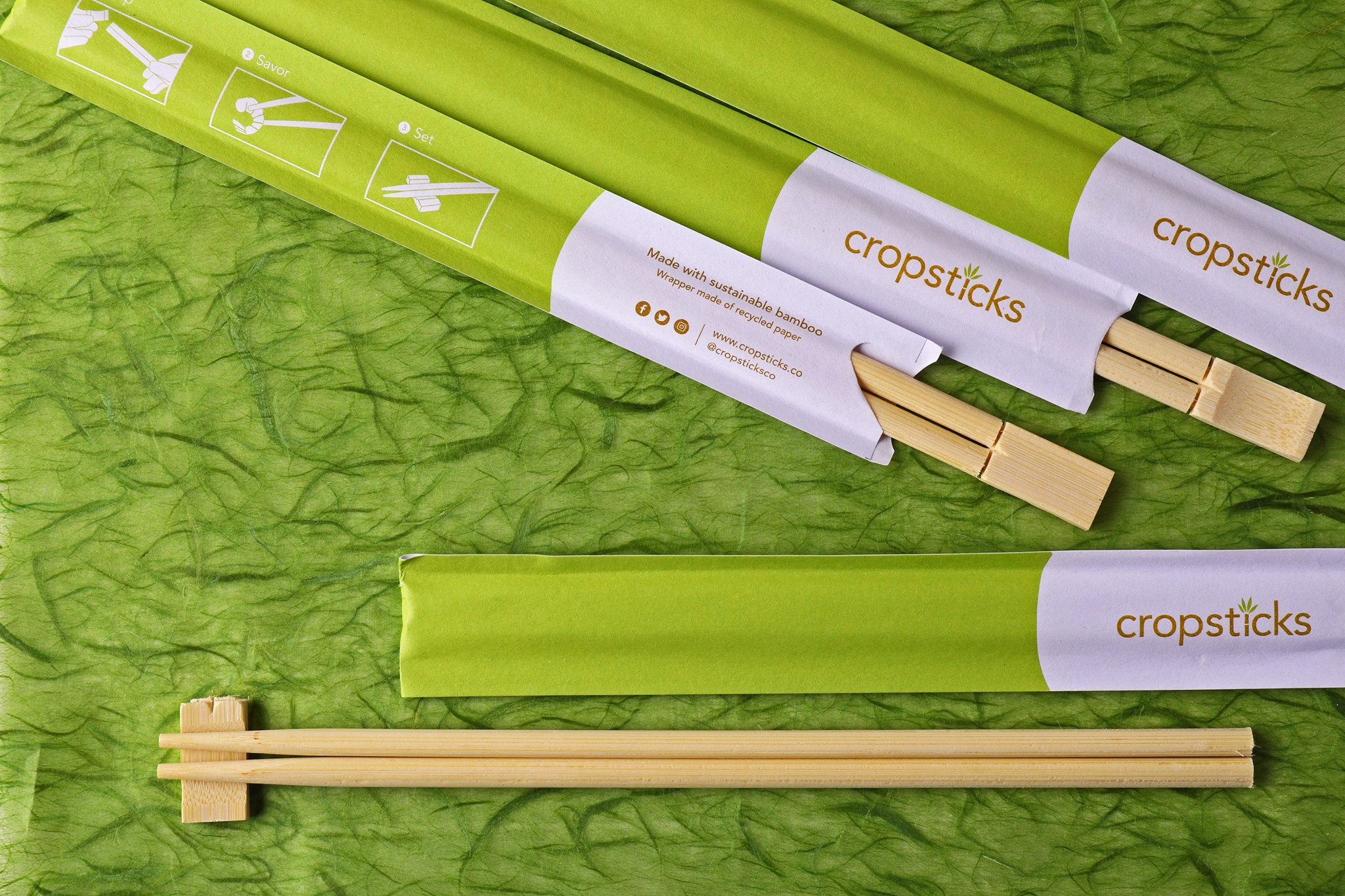 箸置き付き割り箸Cropsticks
