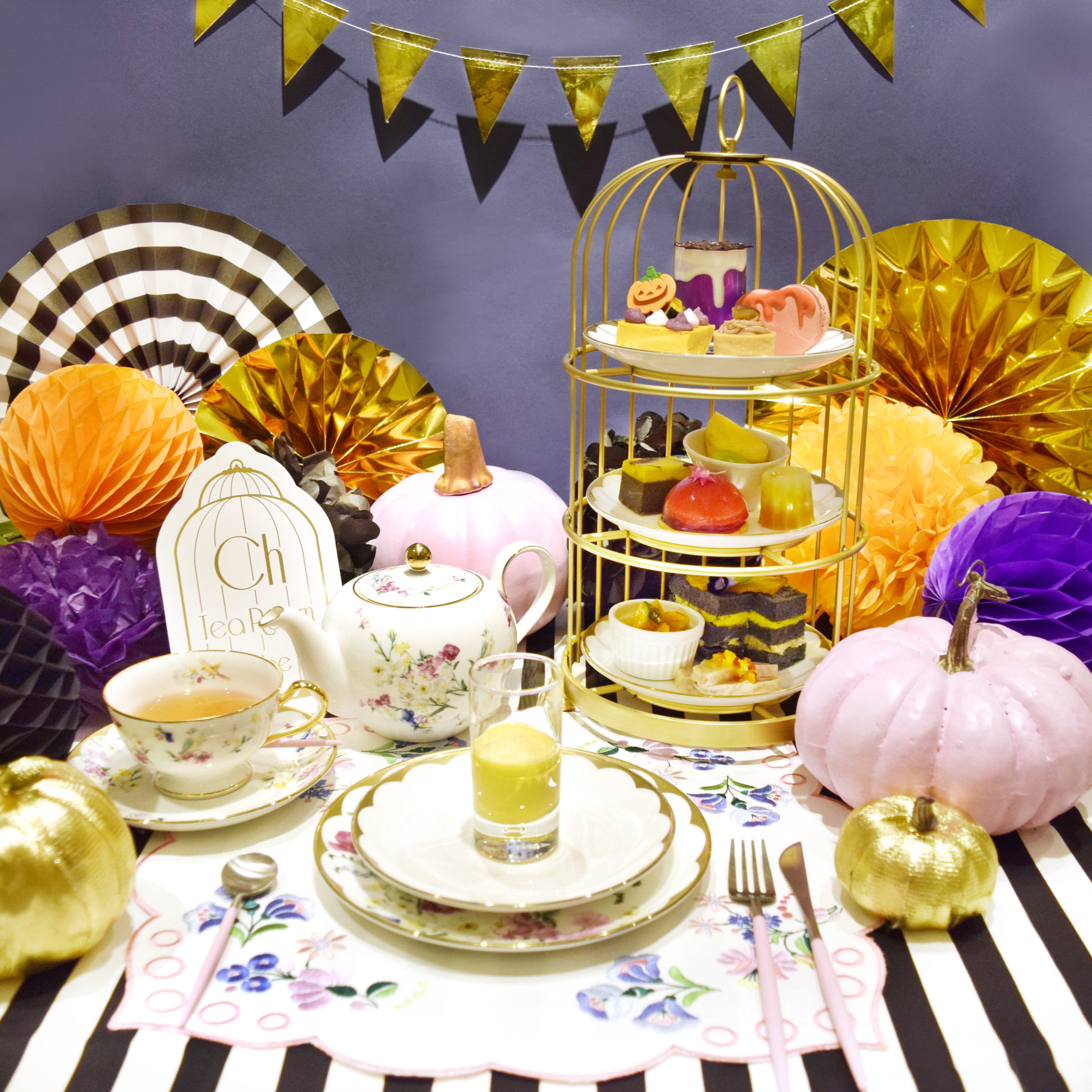 Ch Tea Room Kobe Zuccaのスペシャルコラボアフタヌーンティーが期間限定で登場 最高級品種 栗マロンかぼちゃ を使ったスペシャルメニューをハロウィンバージョンでお楽しみいただけます Prでっせ