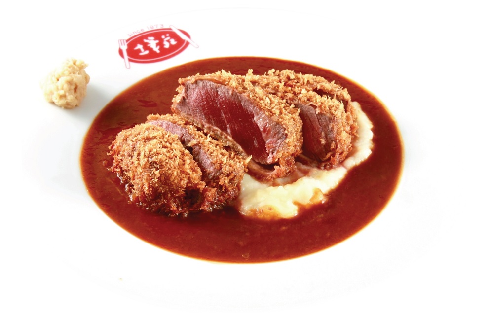 牛フィレ肉の「ビフカツ」 スープ・サラダ・パンまたはライス付(税込 1,980円)