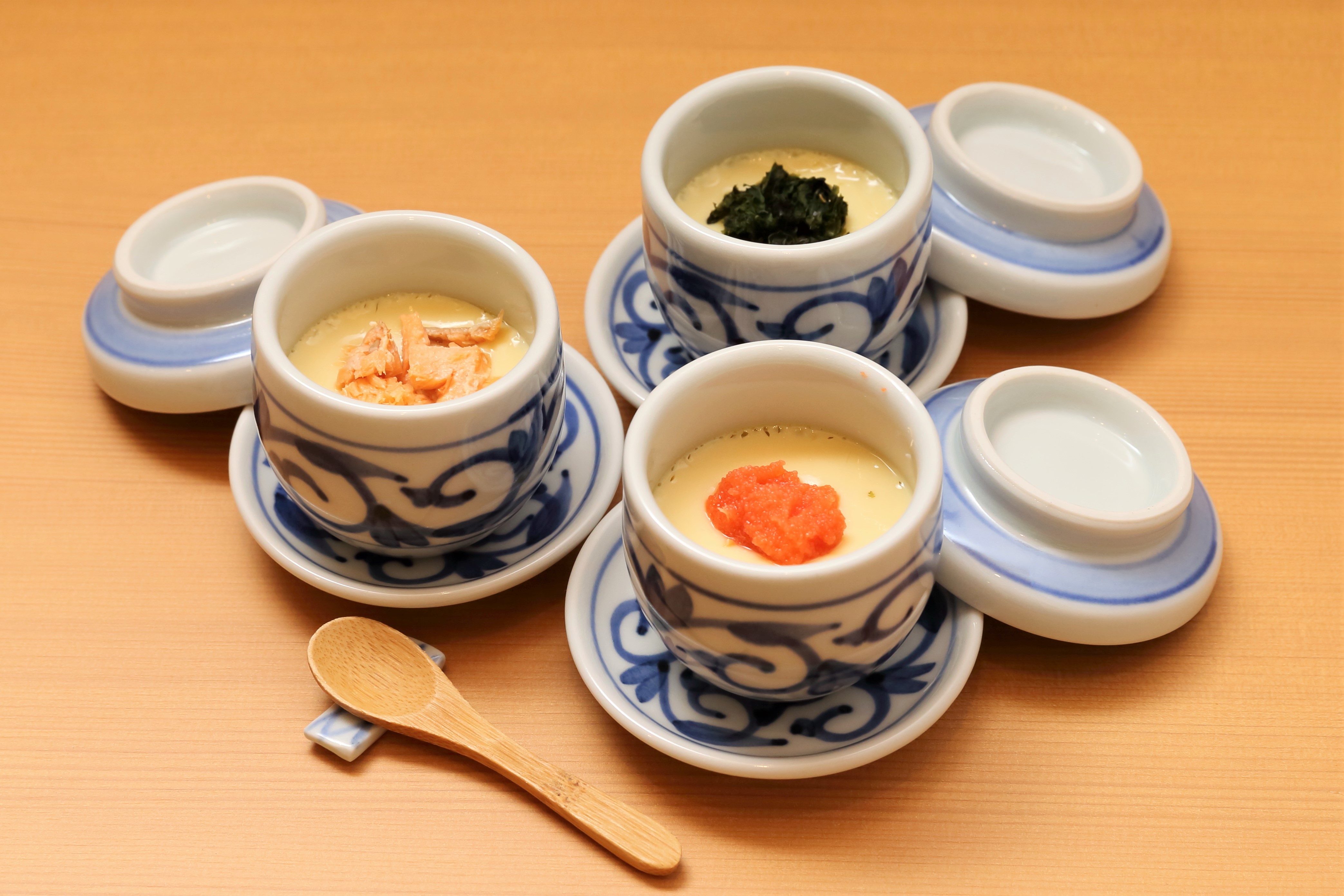 茶碗蒸し(しゃけ・めんたい・あおさ)