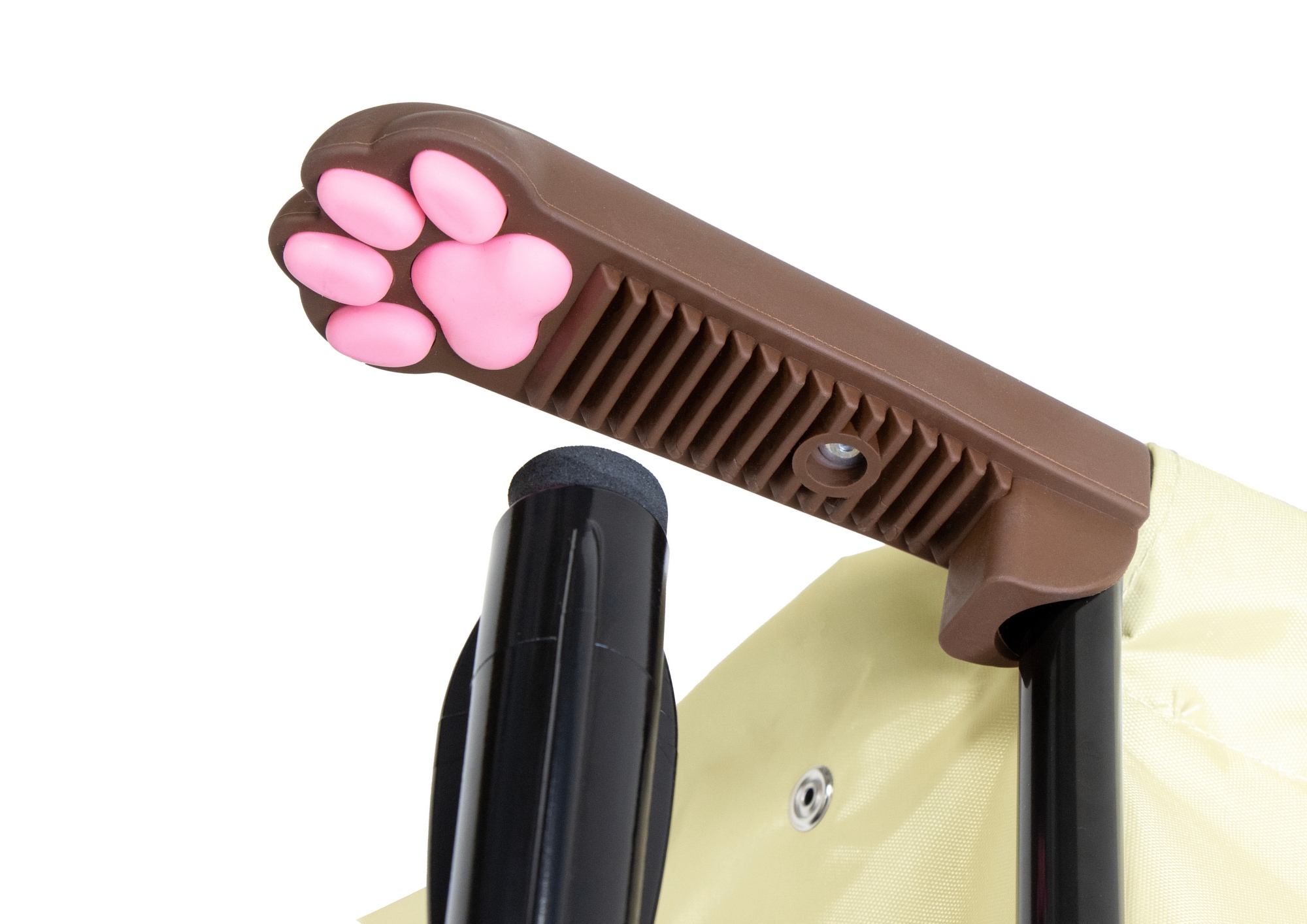 テーブルをはさむアームに肉球をデザイン