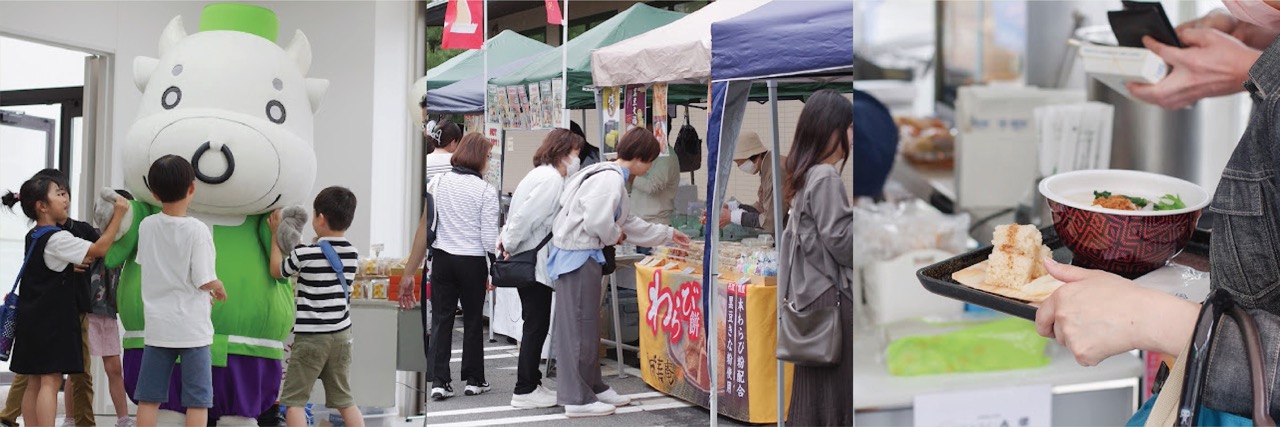 上京区のマスコットキャラクターかみぎゅうくんも登場